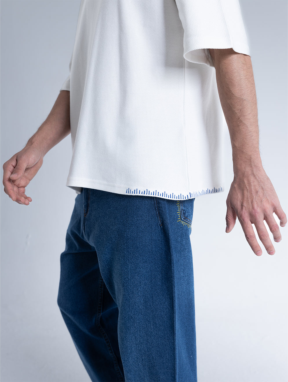NEL Knit White T-Shirt