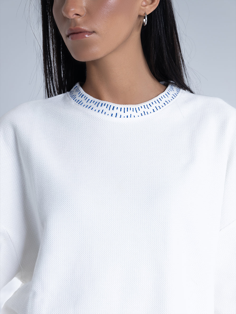 NEL Knit White T-Shirt